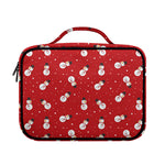 Red Snowman Pattern Print Briefcase Bible Bag