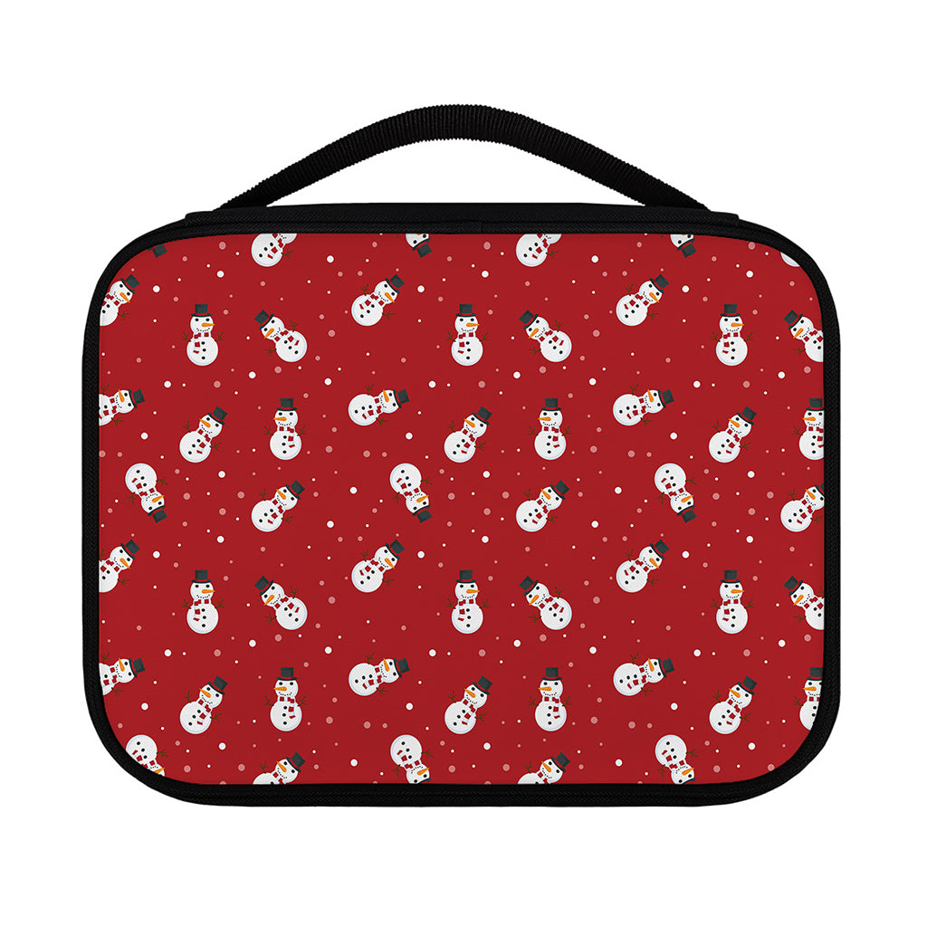 Red Snowman Pattern Print Classic Bible Case