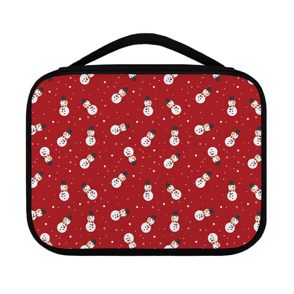 Red Snowman Pattern Print Classic Bible Case
