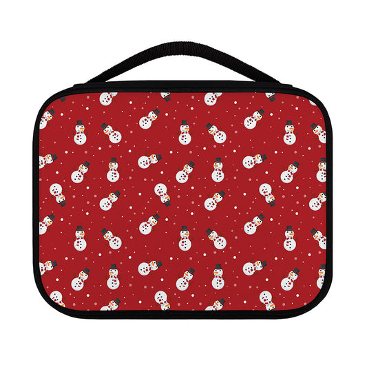 Red Snowman Pattern Print Classic Bible Case