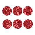 Red Snowman Pattern Print Coaster Set