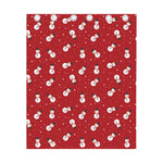 Red Snowman Pattern Print Curtain