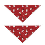Red Snowman Pattern Print Dog Bandana