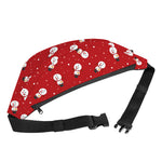 Red Snowman Pattern Print Fanny Pack