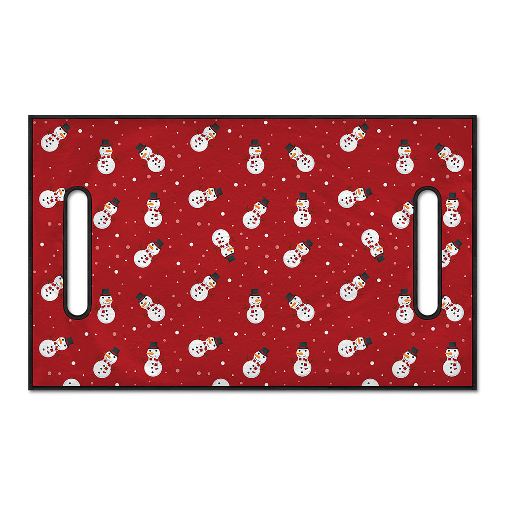 Red Snowman Pattern Print Golf Cart Seat Cover