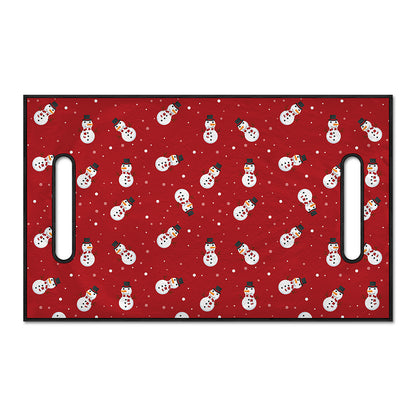 Red Snowman Pattern Print Golf Cart Seat Cover