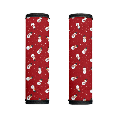 Red Snowman Pattern Print Handle Covers