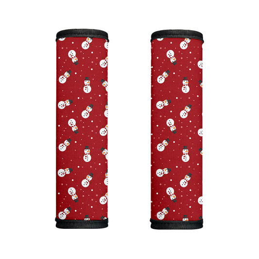 Red Snowman Pattern Print Handle Covers