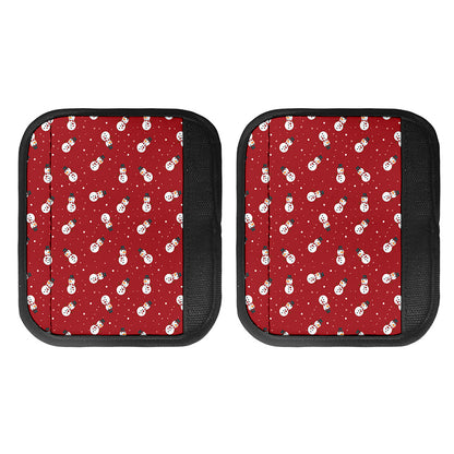 Red Snowman Pattern Print Handle Covers