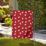 Red Snowman Pattern Print House Flag