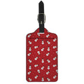 Red Snowman Pattern Print Luggage Tag