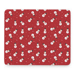 Red Snowman Pattern Print Mouse Pad