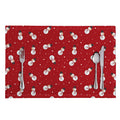 Red Snowman Pattern Print Placemat