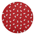 Red Snowman Pattern Print Round Blanket