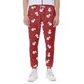 Red Snowman Pattern Print Joggers