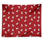 Red Snowman Pattern Print Tapestry