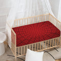 Red Spider Web Print Baby Crib Sheet