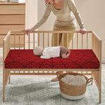Red Spider Web Print Baby Crib Sheet