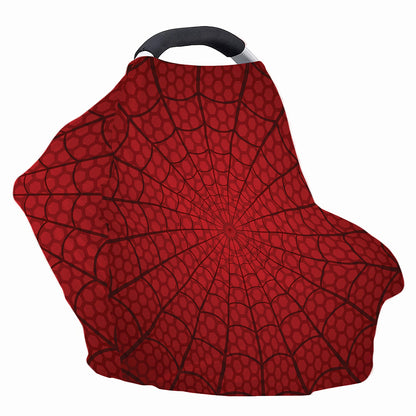 Red Spider Web Print Baby Seat Cover