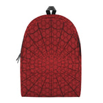 Red Spider Web Print Backpack