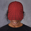 Red Spider Web Print Baseball Cap