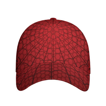 Red Spider Web Print Baseball Cap
