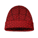 Red Spider Web Print Beanie