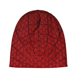 Red Spider Web Print Beanie