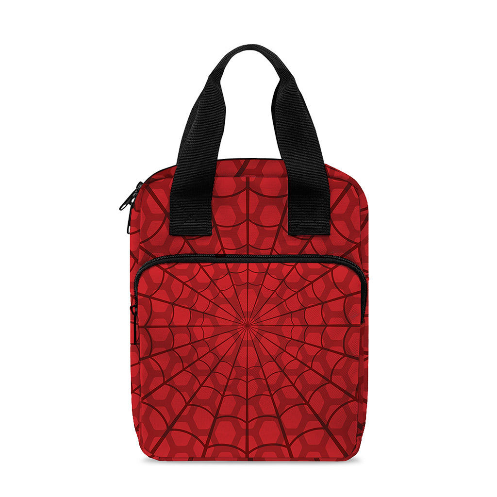 Red Spider Web Print Bible Tote Bag