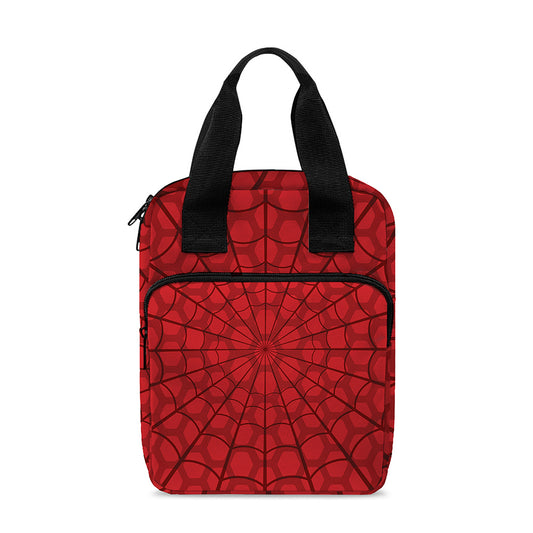 Red Spider Web Print Bible Tote Bag