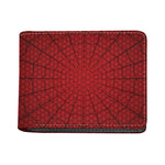 Red Spider Web Print Bifold Wallet