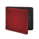 Red Spider Web Print Bifold Wallet