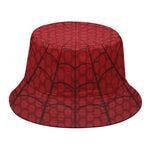 Red Spider Web Print Bucket Hat