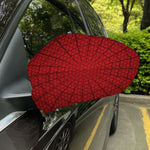 Red Spider Web Print Car Side Mirror Covers