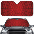 Red Spider Web Print Car Windshield Sun Shade