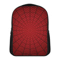 Red Spider Web Print Casual Backpack