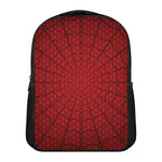 Red Spider Web Print Casual Backpack