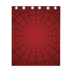Red Spider Web Print Curtain