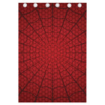 Red Spider Web Print Curtain