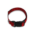 Red Spider Web Print Dog Collar