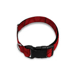Red Spider Web Print Dog Collar