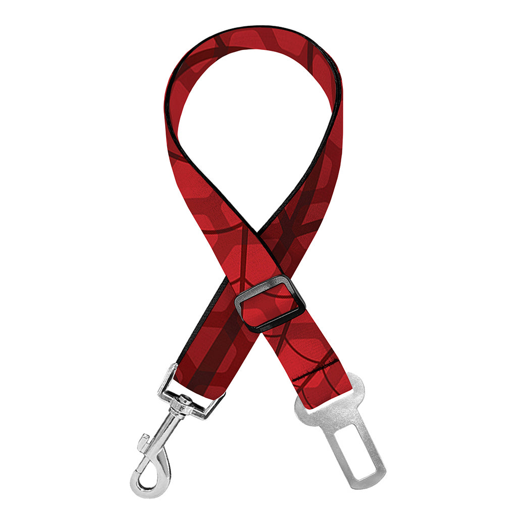 Red Spider Web Print Dog Seat Belt