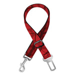 Red Spider Web Print Dog Seat Belt