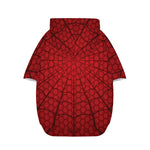 Red Spider Web Print Dog Zip Up Hoodie