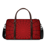 Red Spider Web Print Duffle Bag