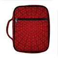 Red Spider Web Print Front Pocket Bible Bag