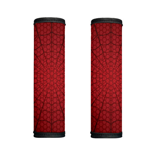 Red Spider Web Print Handle Covers