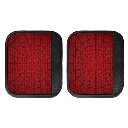 Red Spider Web Print Handle Covers