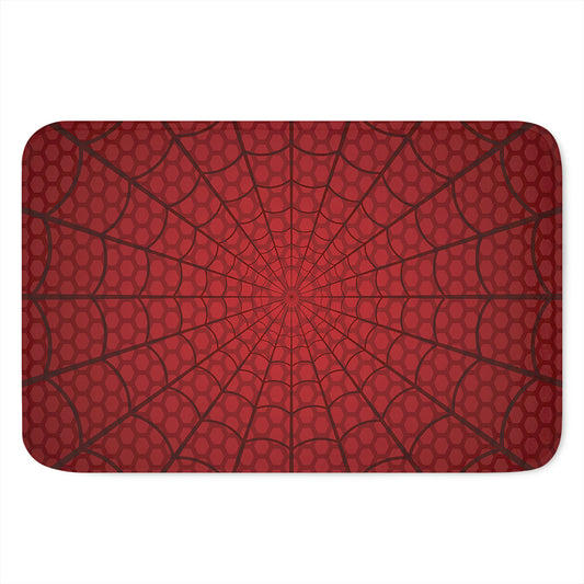 Red Spider Web Print Indoor Door Mat