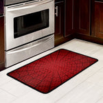 Red Spider Web Print Kitchen Mat